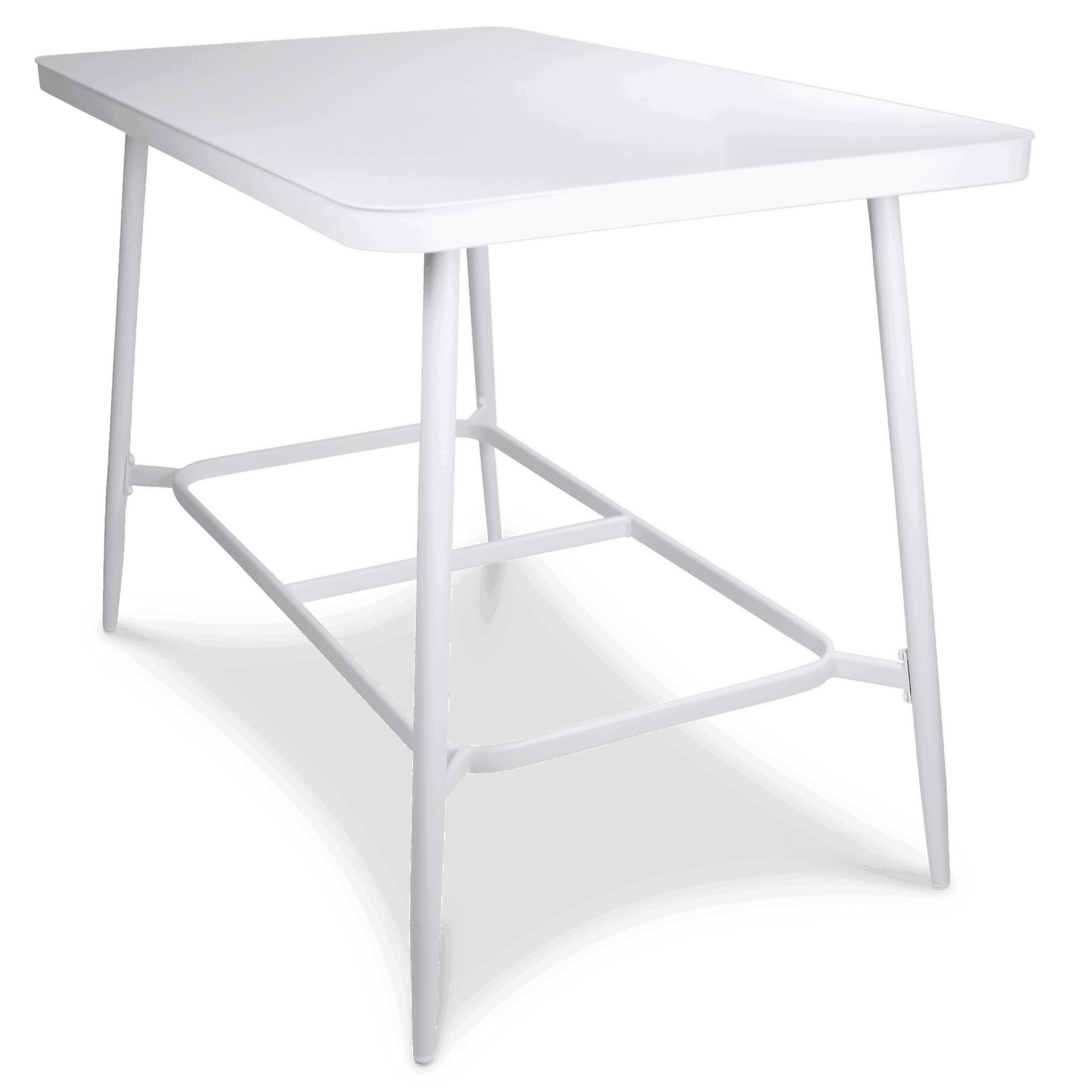 Amalfi Rectangle Bar Table in Arctic White Aluminium - The Furniture Shack