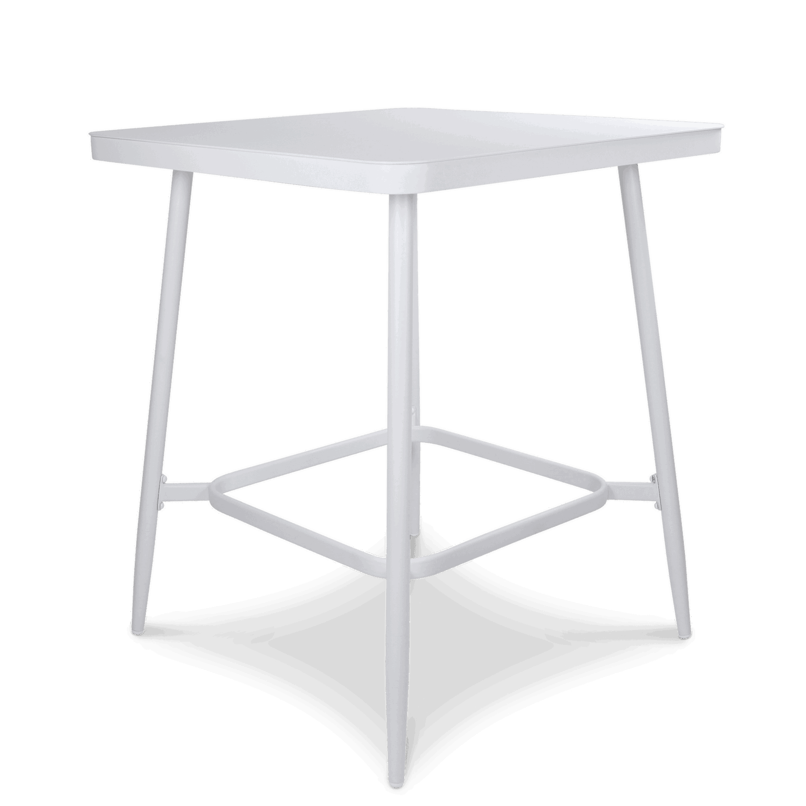 Amalfi Square 5pc Bar Suite in Arctic White Aluminium - The Furniture Shack