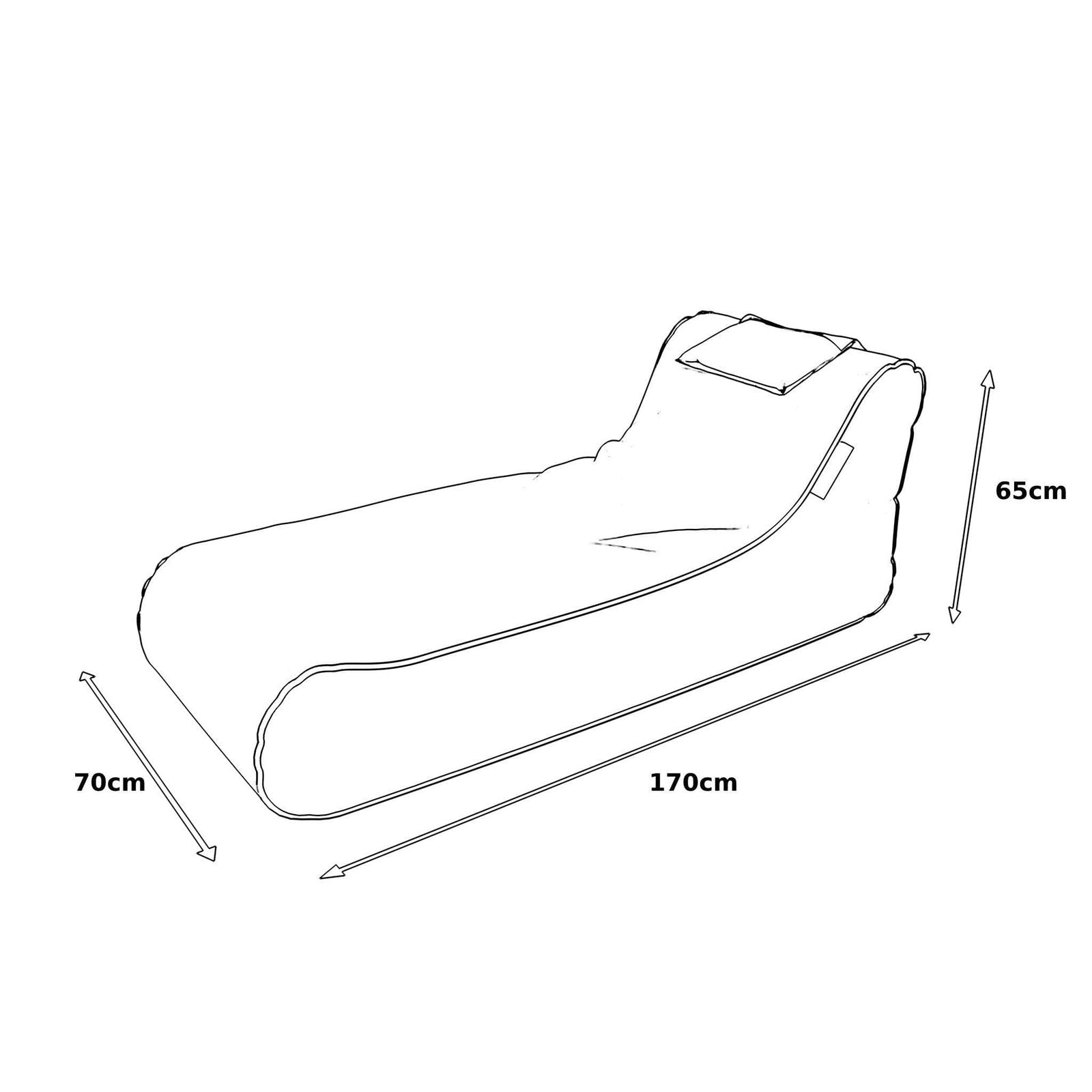 Bondi Indoor/Outdoor Bean Bag in Tweed Navy - The Furniture Shack