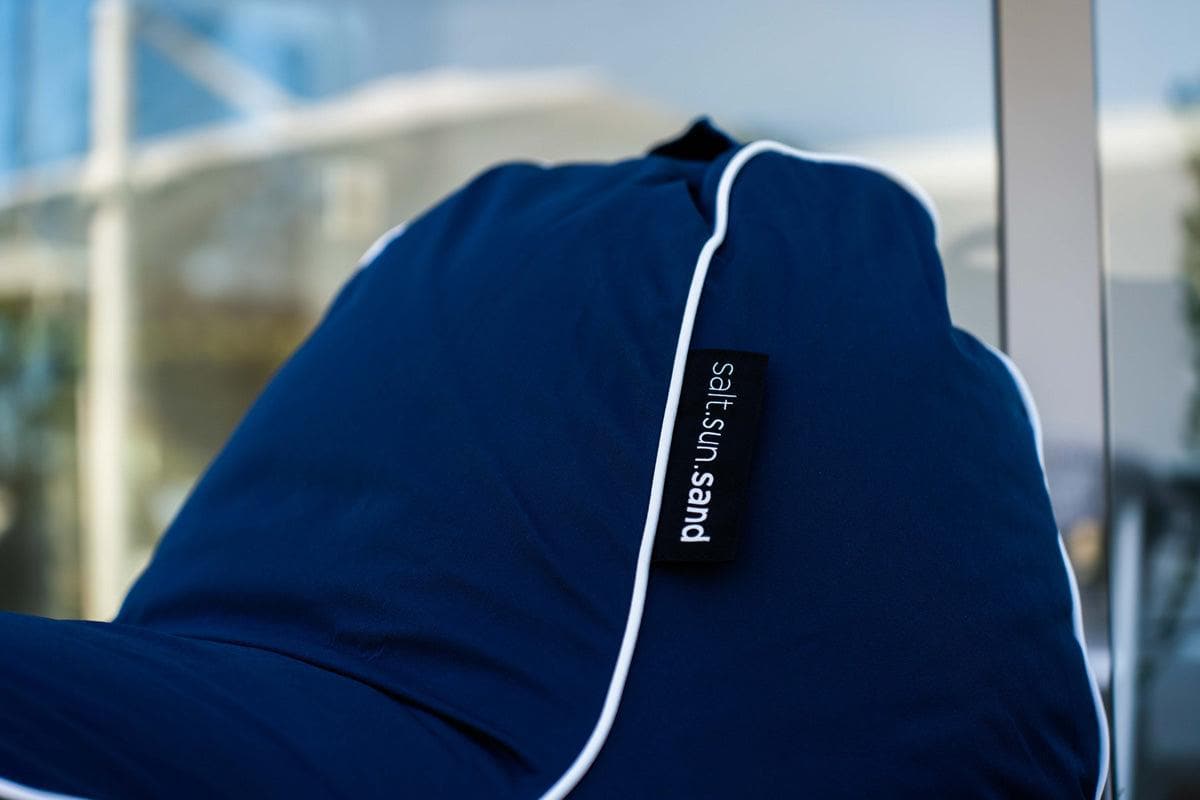 Byron Bay Indoor/Outdoor Bean Bag in Navy - The Furniture Shack