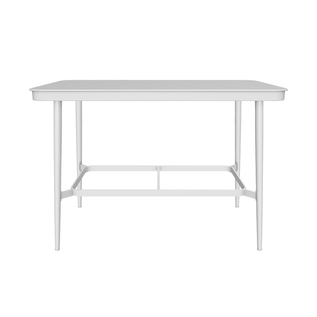 Amalfi Rectangle Bar Table in Arctic White Aluminium