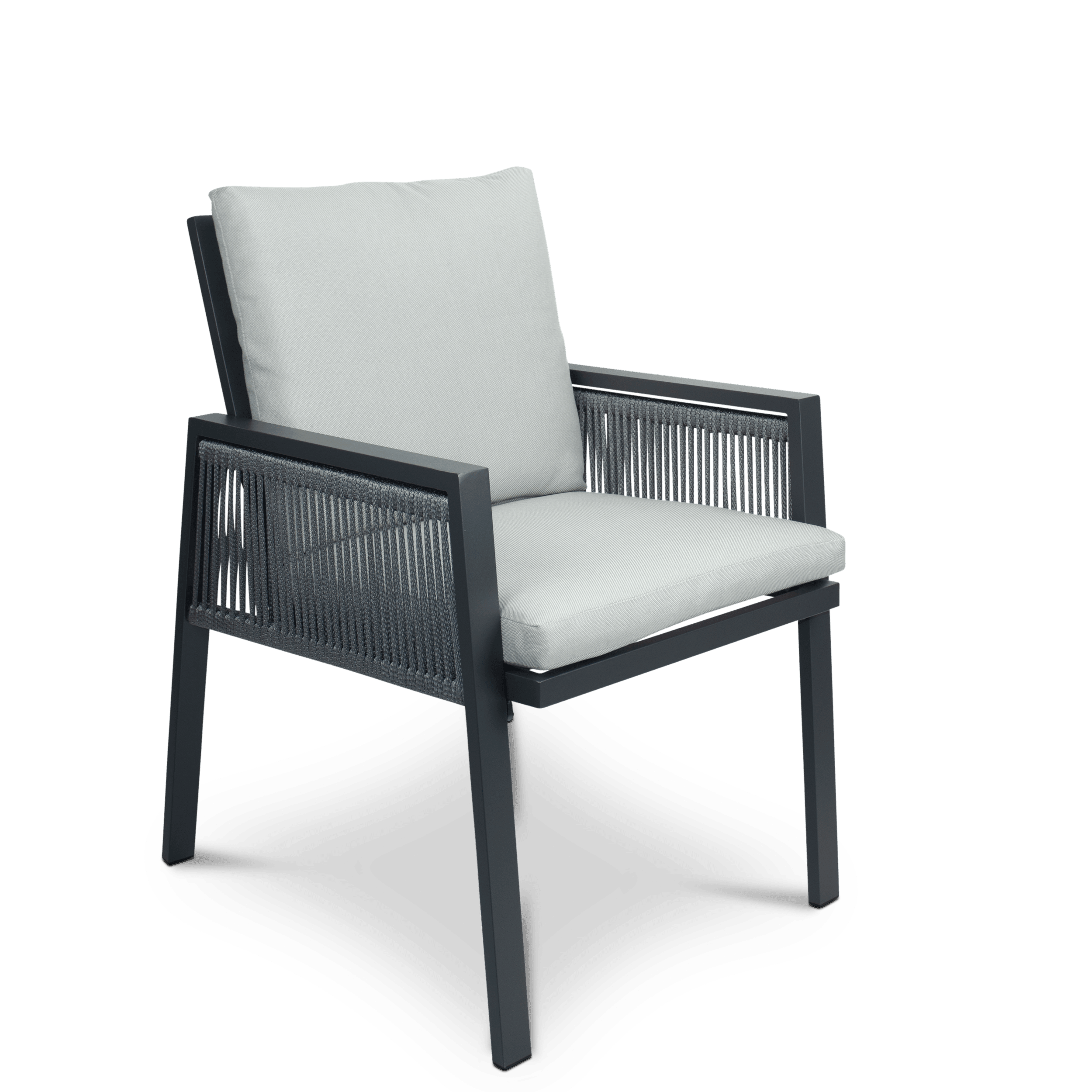 Mondello & Santorini Large 3pc Occasional in Soft Grey Olefin and Graphite Aluminium Frame - The Furniture Shack
