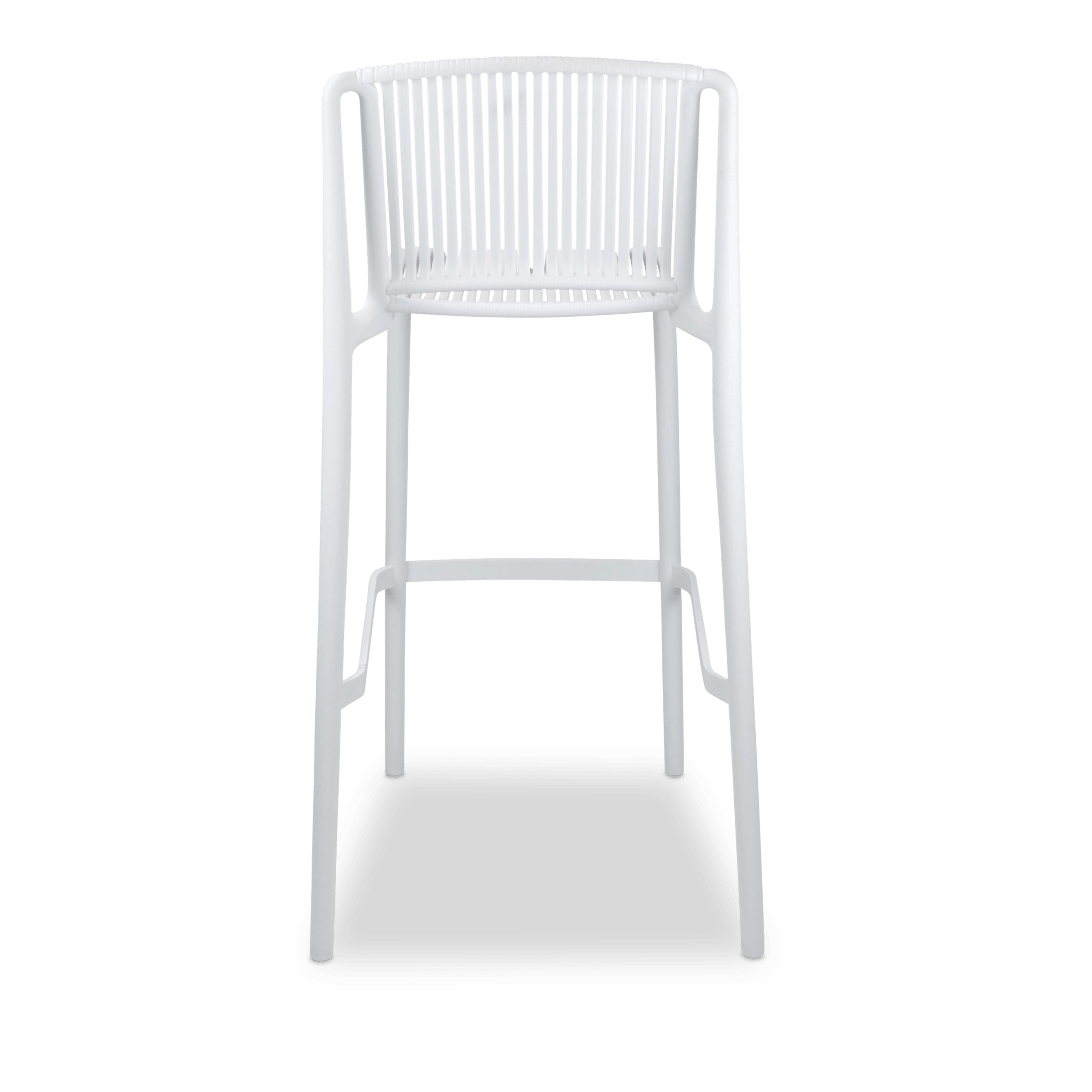 Paros UV Polypropylene Premium Bar Stool in Arctic White - The Furniture Shack