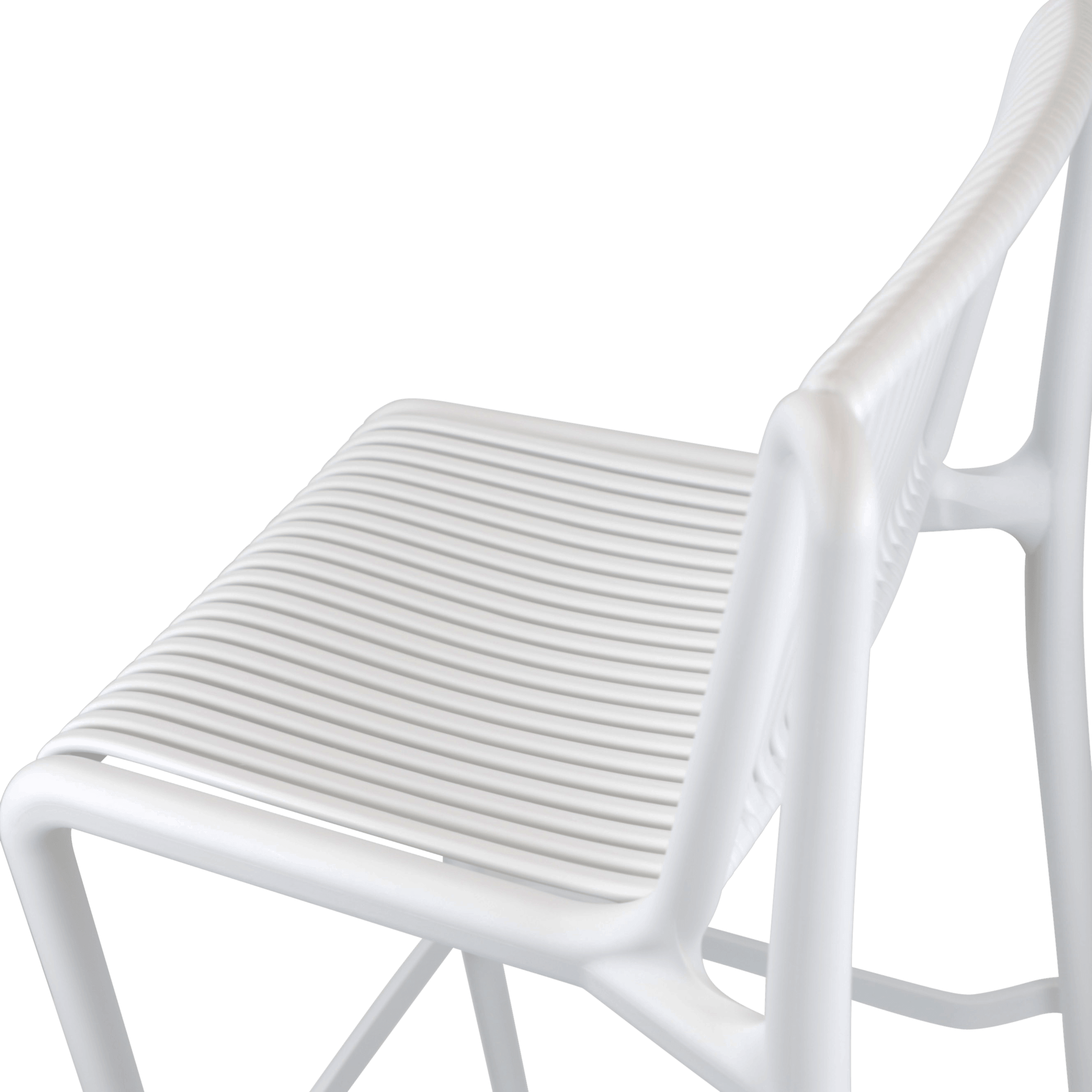 Paros UV Polypropylene Premium Bar Stool in Arctic White - The Furniture Shack
