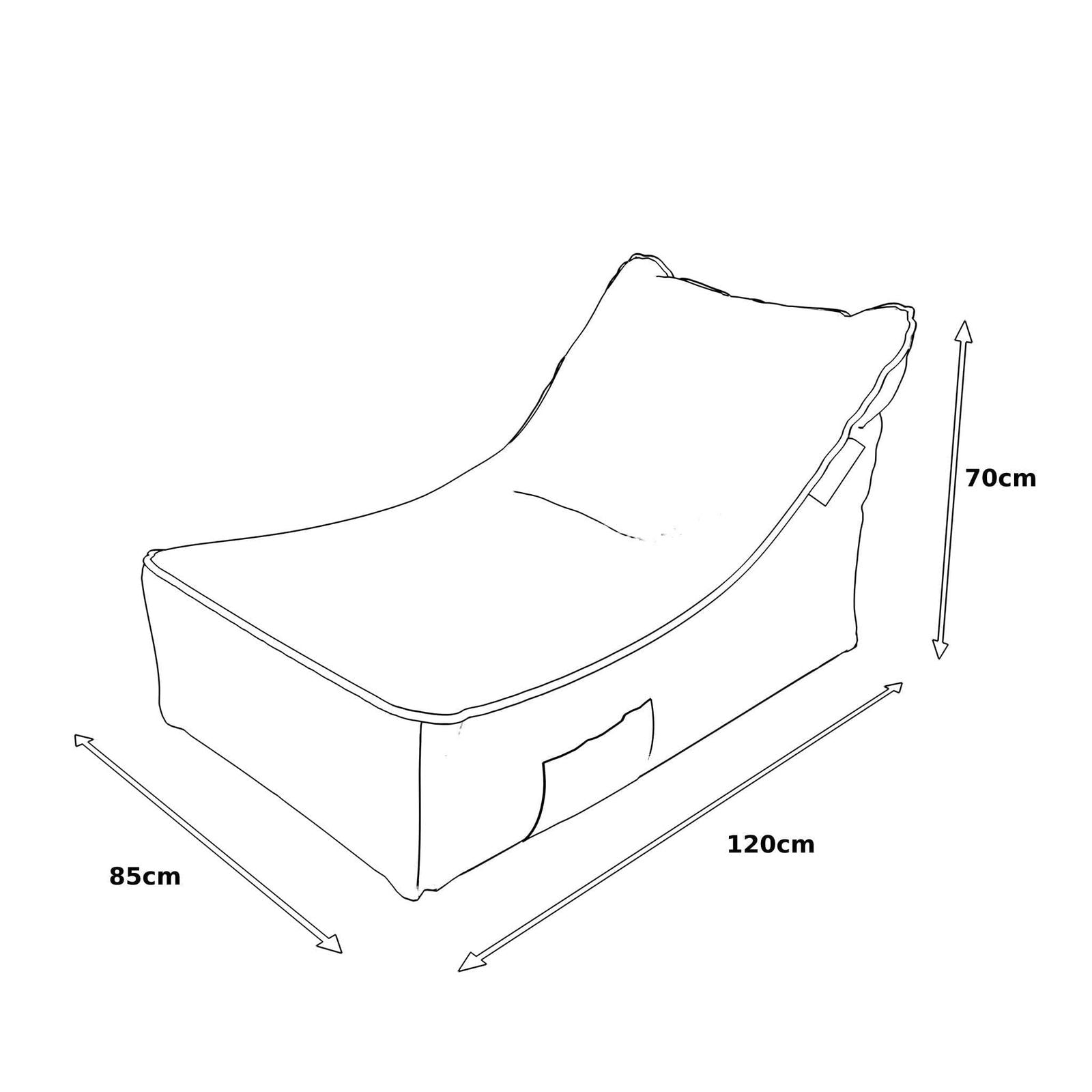 Kirra Indoor/Outdoor Bean Bag in Tweed Navy - The Furniture Shack