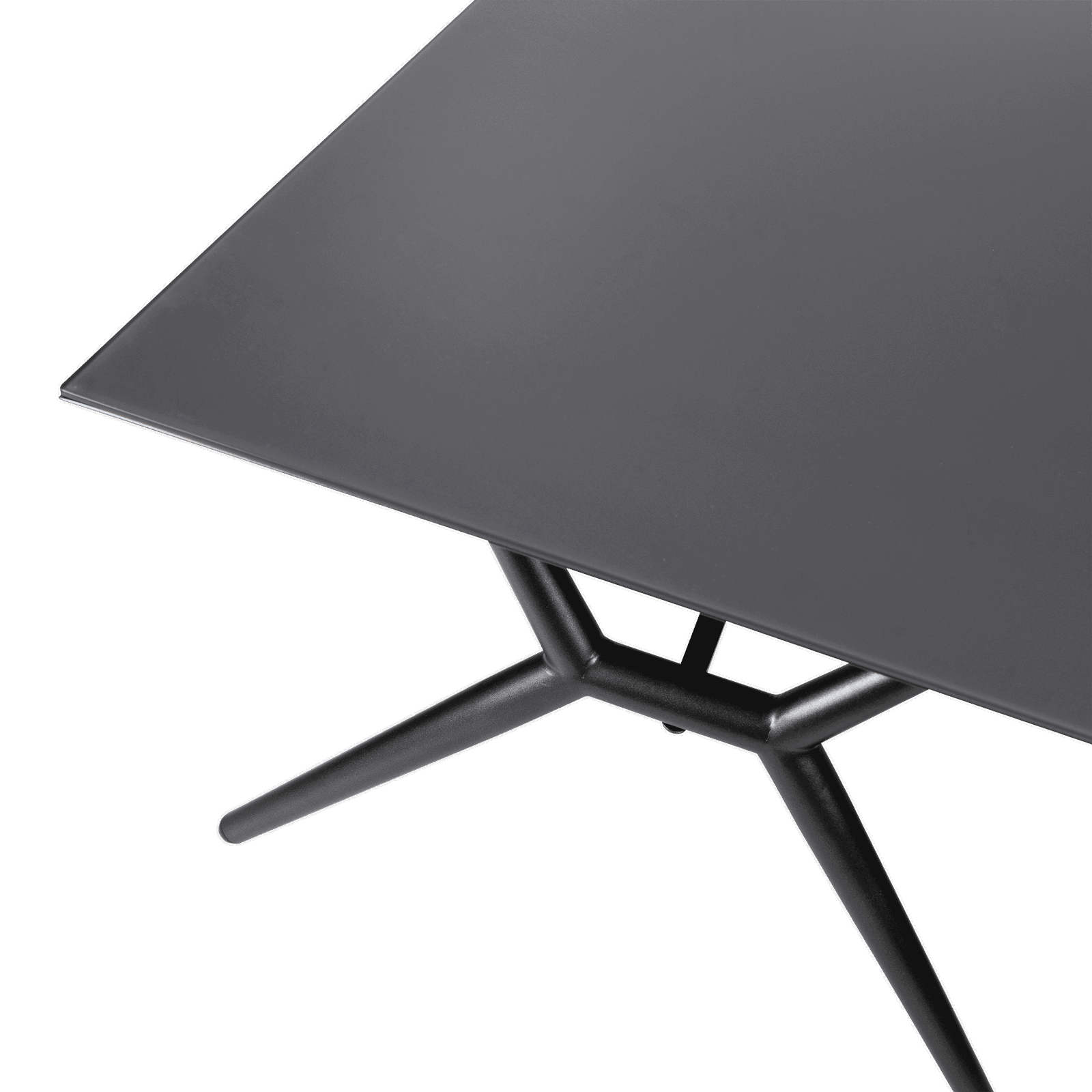 Montego Outdoor Coffee Table in Gunmetal Grey with Tempered Glass Top - The Furniture Shack
