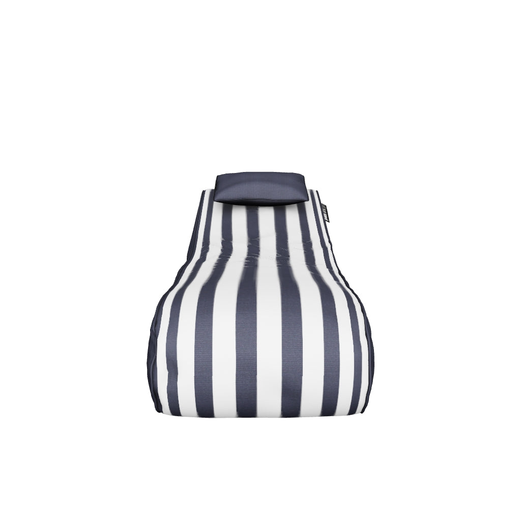 Noosa Indoor/Outdoor Bean Bag in Navy Stripe