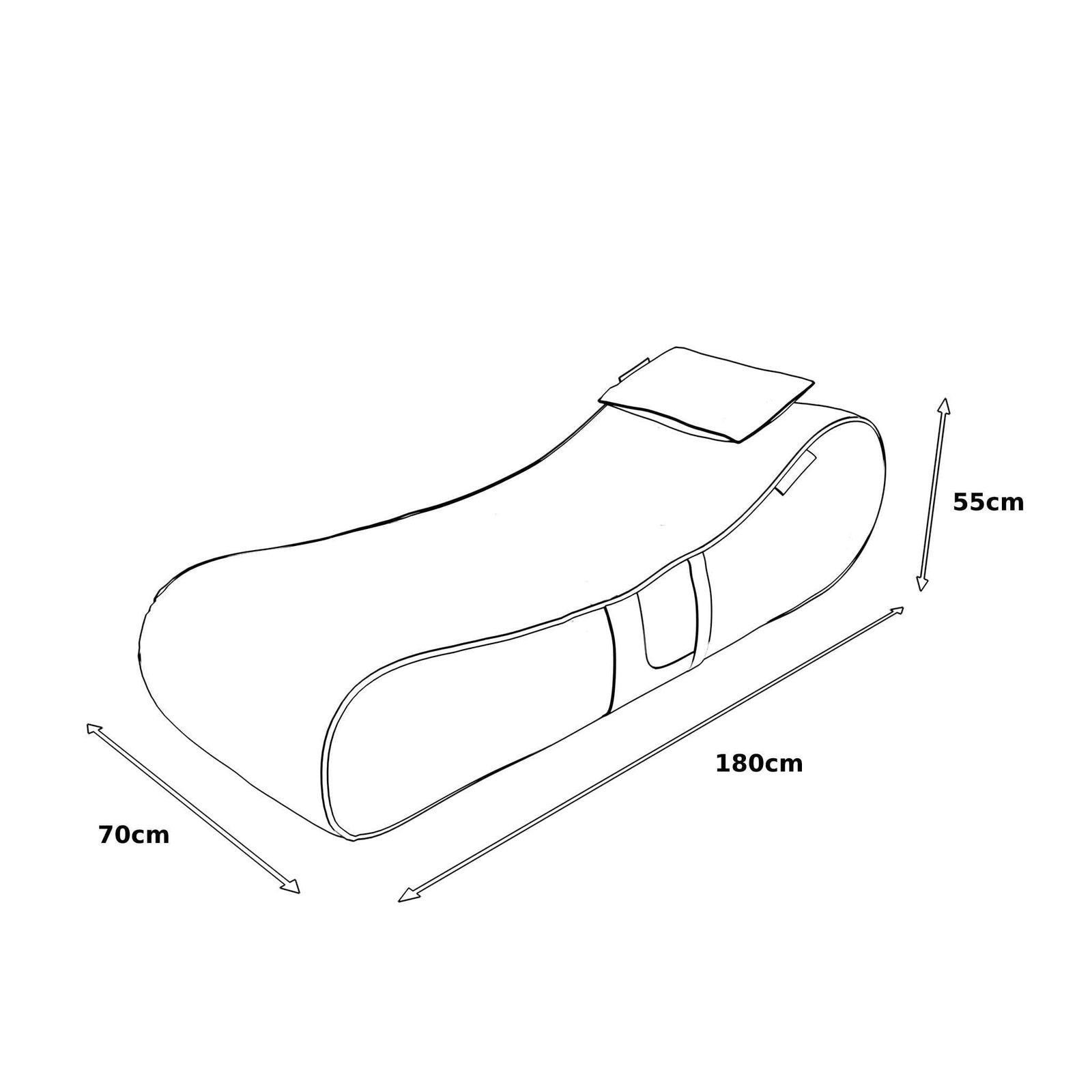 Noosa Indoor/Outdoor Bean Bag in Navy - The Furniture Shack