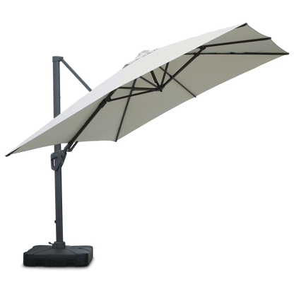 Oasis 3x3m Premium Outdoor Umbrella in Linen Olefin Fabric and Aluminium Frame - The Furniture Shack
