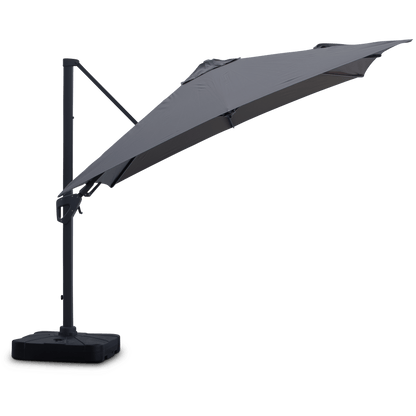 Oasis 3x3m Premium Outdoor Umbrella in Charcoal Olefin Fabric and Aluminium Frame - The Furniture Shack