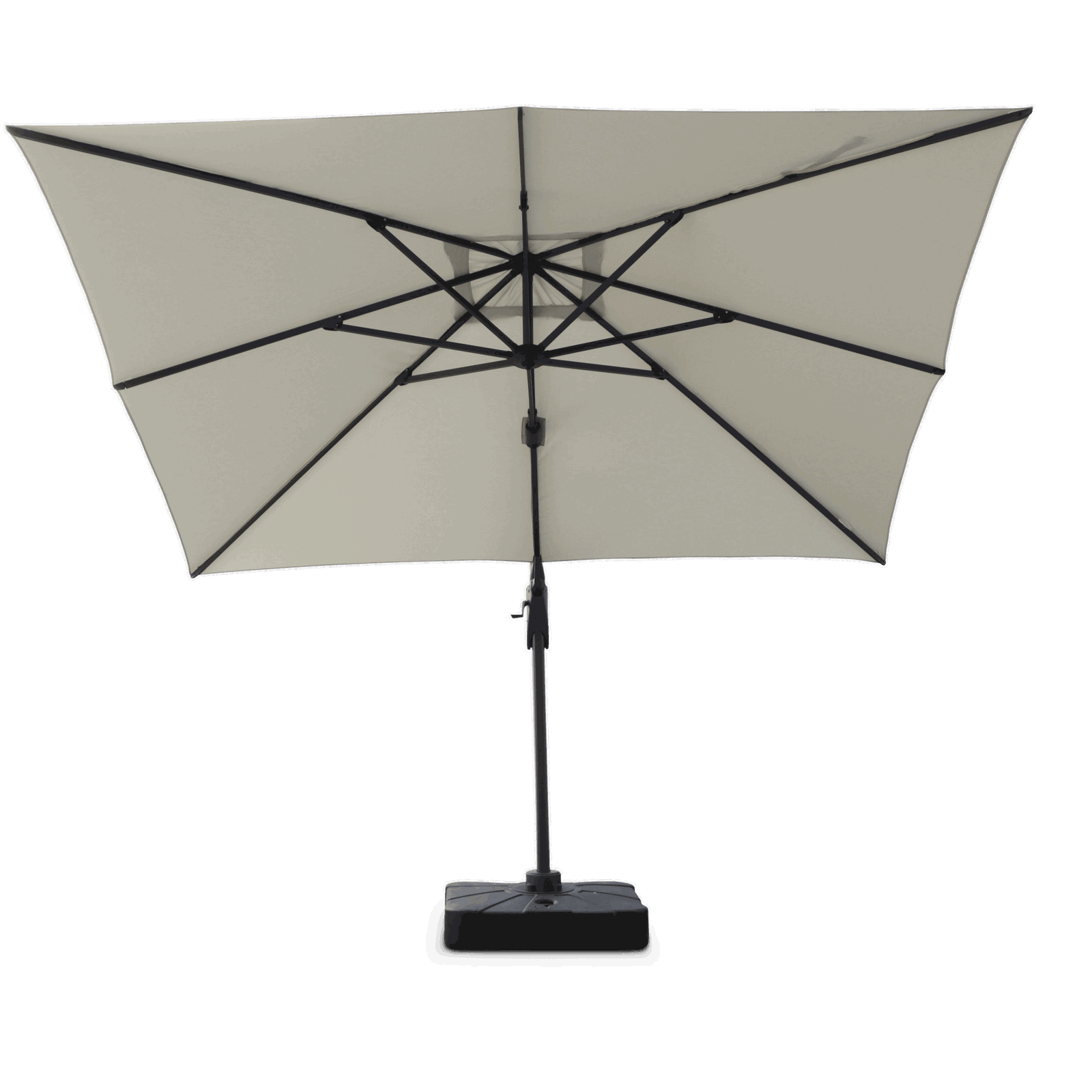 Oasis 3x3m Premium Outdoor Umbrella in Linen Olefin Fabric and Aluminium Frame - The Furniture Shack