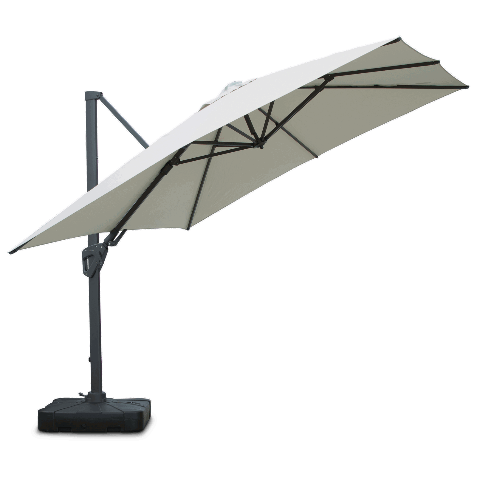 Oasis 3x3m Premium Outdoor Umbrella in Linen Olefin Fabric and Aluminium Frame - The Furniture Shack