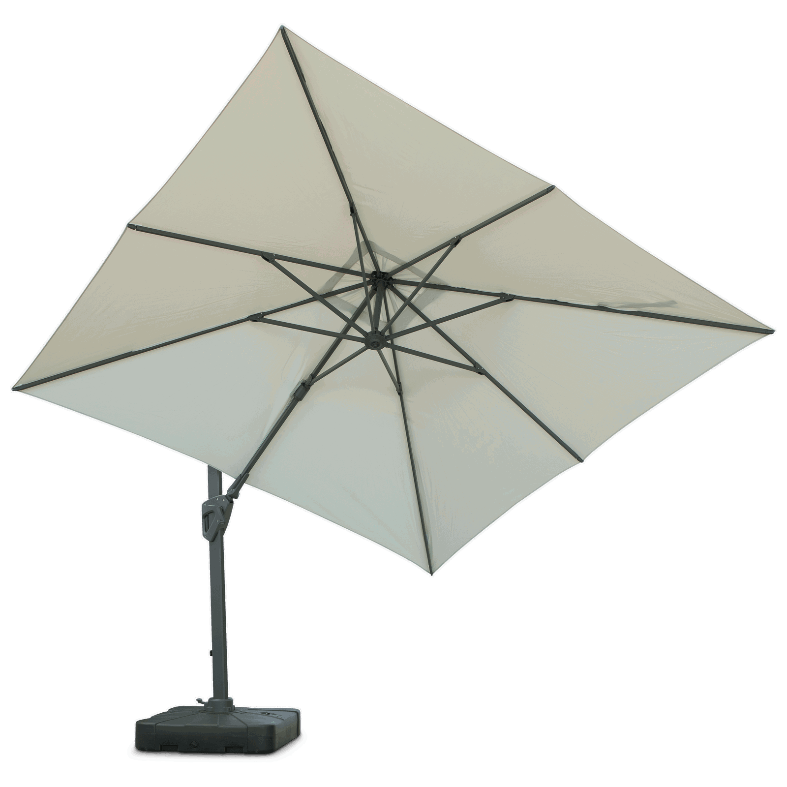 Oasis 3x3m Premium Outdoor Umbrella in Linen Olefin Fabric and Aluminium Frame - The Furniture Shack