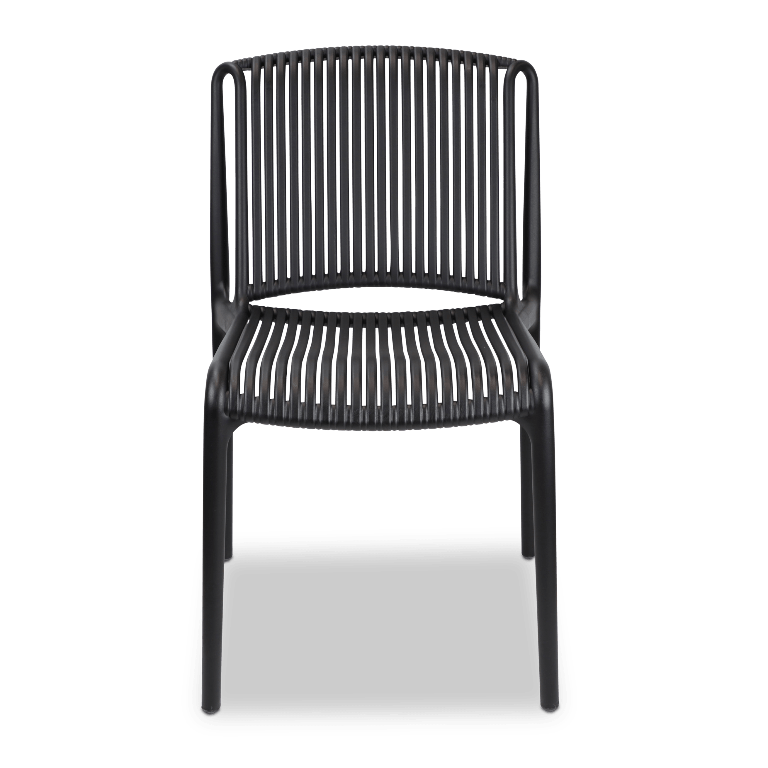Paros UV Polypropylene Premium Dining Chair in Midnight Black - The Furniture Shack