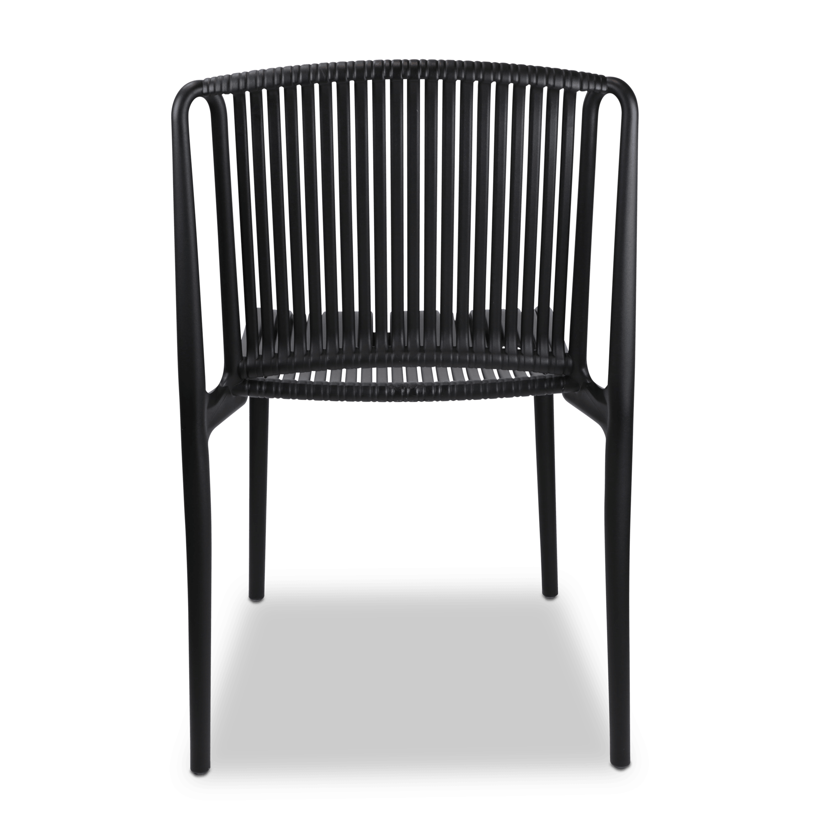 Paros UV Polypropylene Premium Dining Chair in Midnight Black - The Furniture Shack