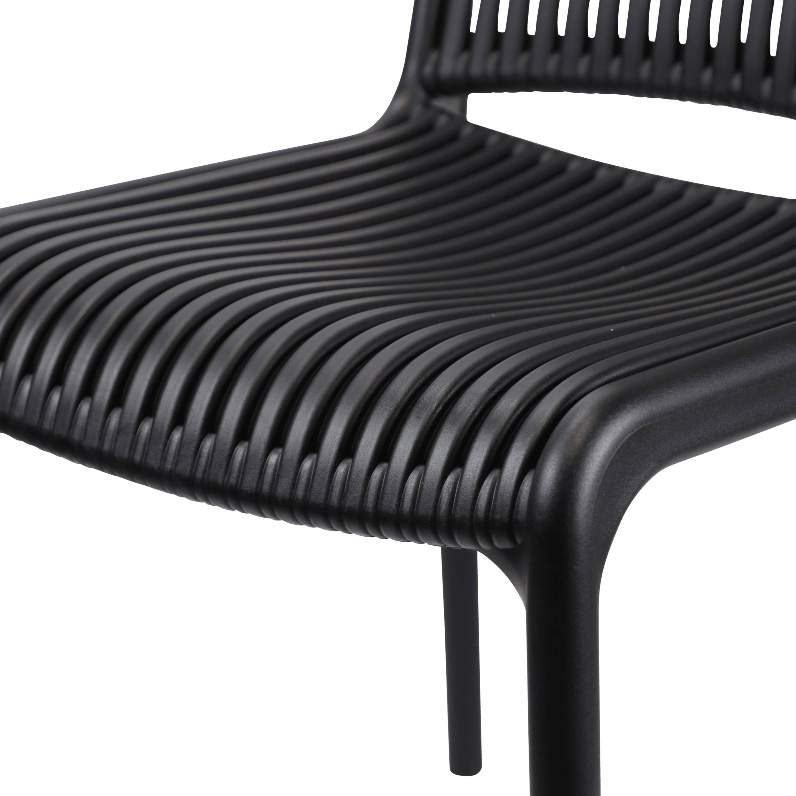 Paros UV Polypropylene Premium Dining Chair in Midnight Black - The Furniture Shack