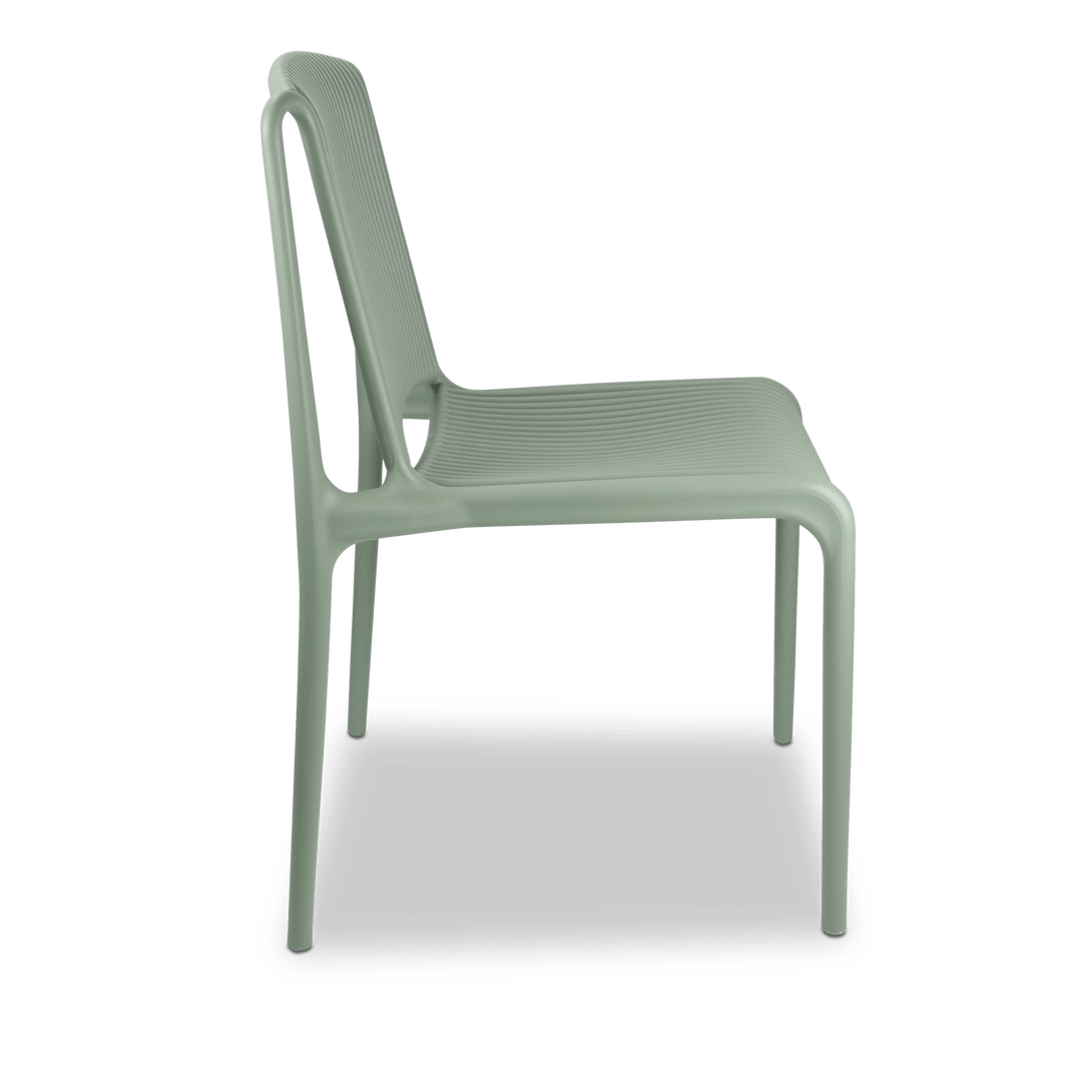 Paros UV Polypropylene Premium Dining Chair in Sage - The Furniture Shack