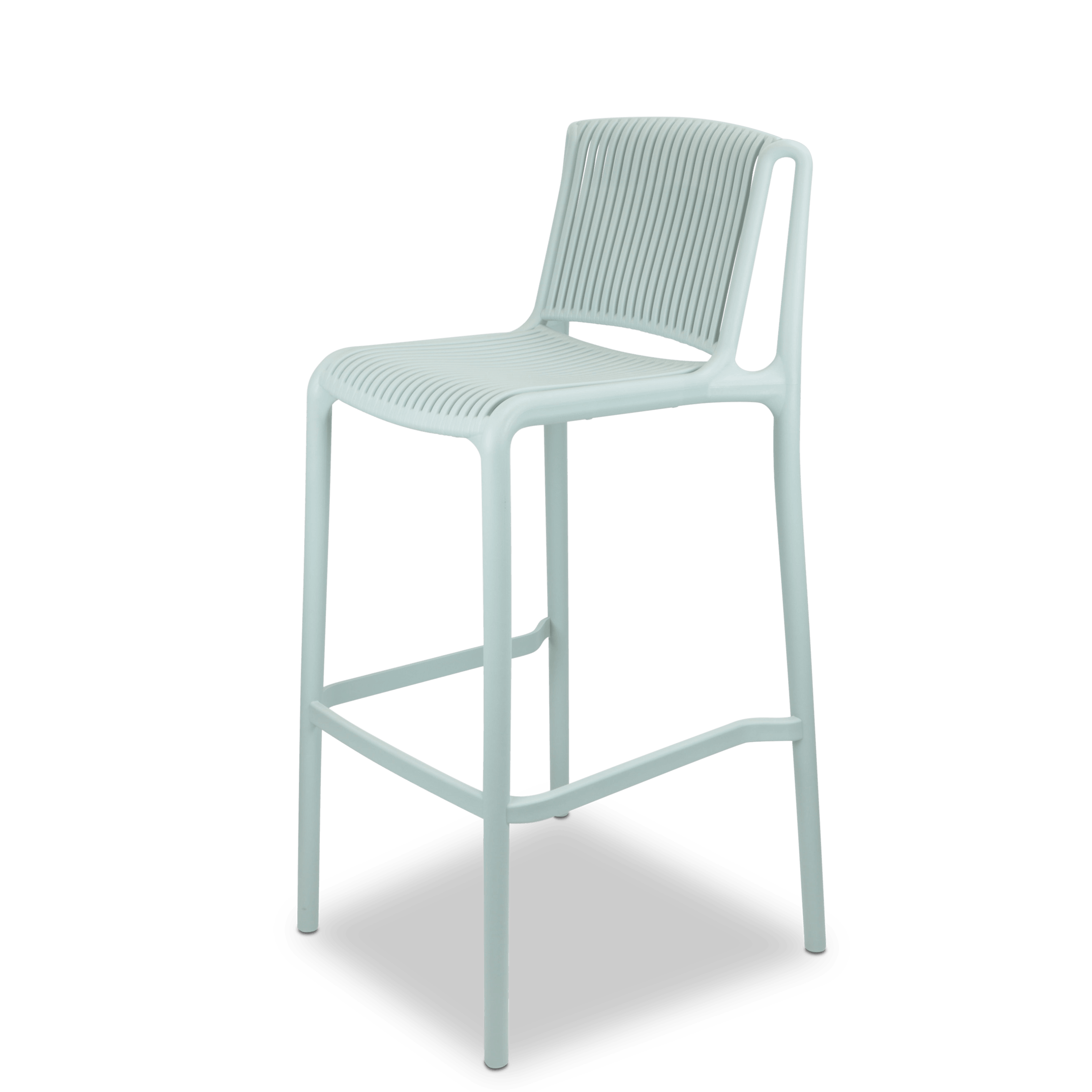 Paros UV Polypropylene Premium Bar Stool in Mint - The Furniture Shack