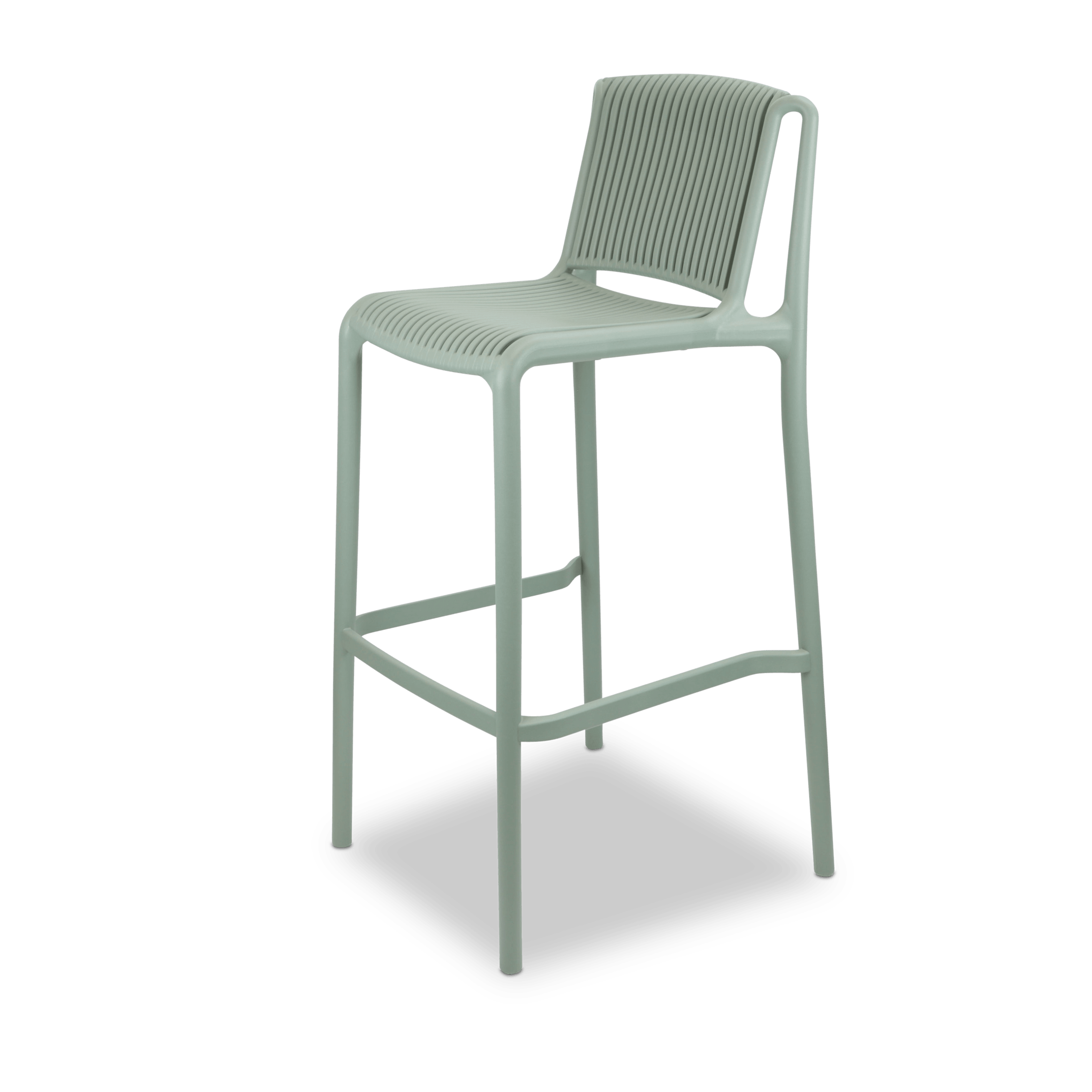 Paros UV Plastic Bar Stool Sage Green – The Furniture Shack