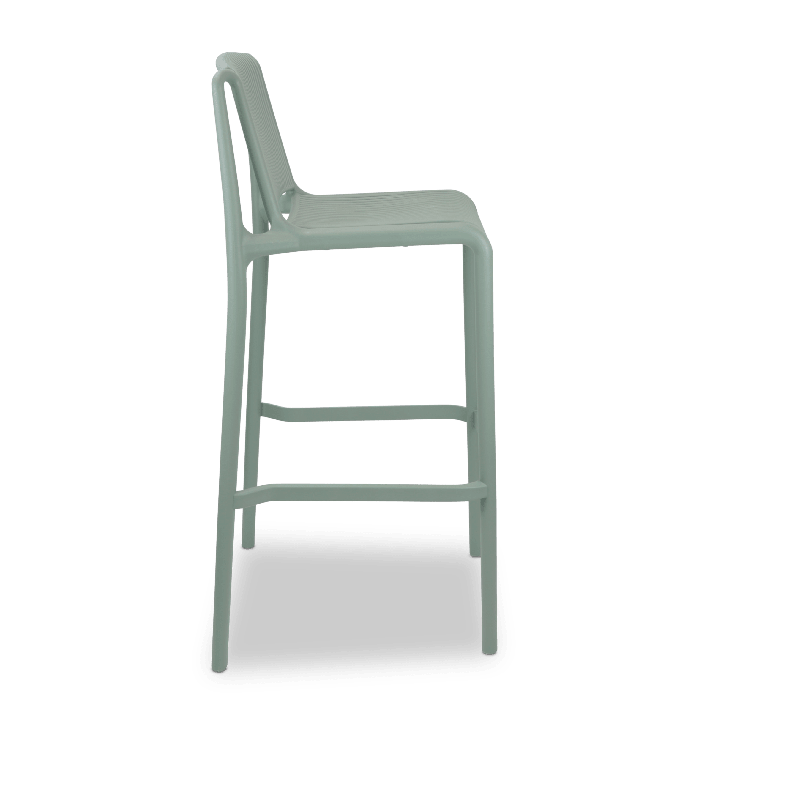 Paros UV Polypropylene Premium Bar Stool in Sage - The Furniture Shack