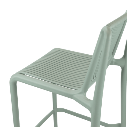 Paros UV Polypropylene Premium Bar Stool in Sage - The Furniture Shack