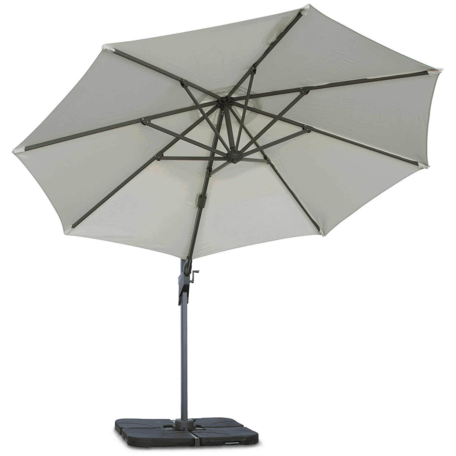 Resort 3m Octagonal Premium Outdoor Umbrella in Linen Olefin Fabric and Aluminium Frame - The Furniture Shack