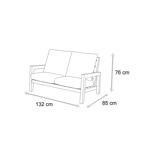 San Sebastian 2 Seater in Arctic White with Platinum Olefin Cushions - The Furniture Shack