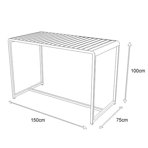 Santorini Bar Table in Arctic White - The Furniture Shack