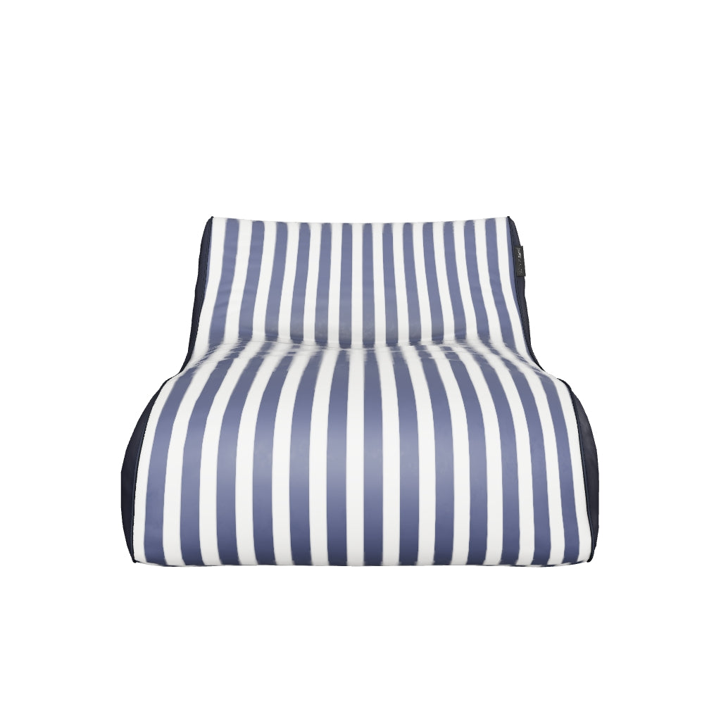 Torquay Indoor/Outdoor Bean Bag in Navy Stripe