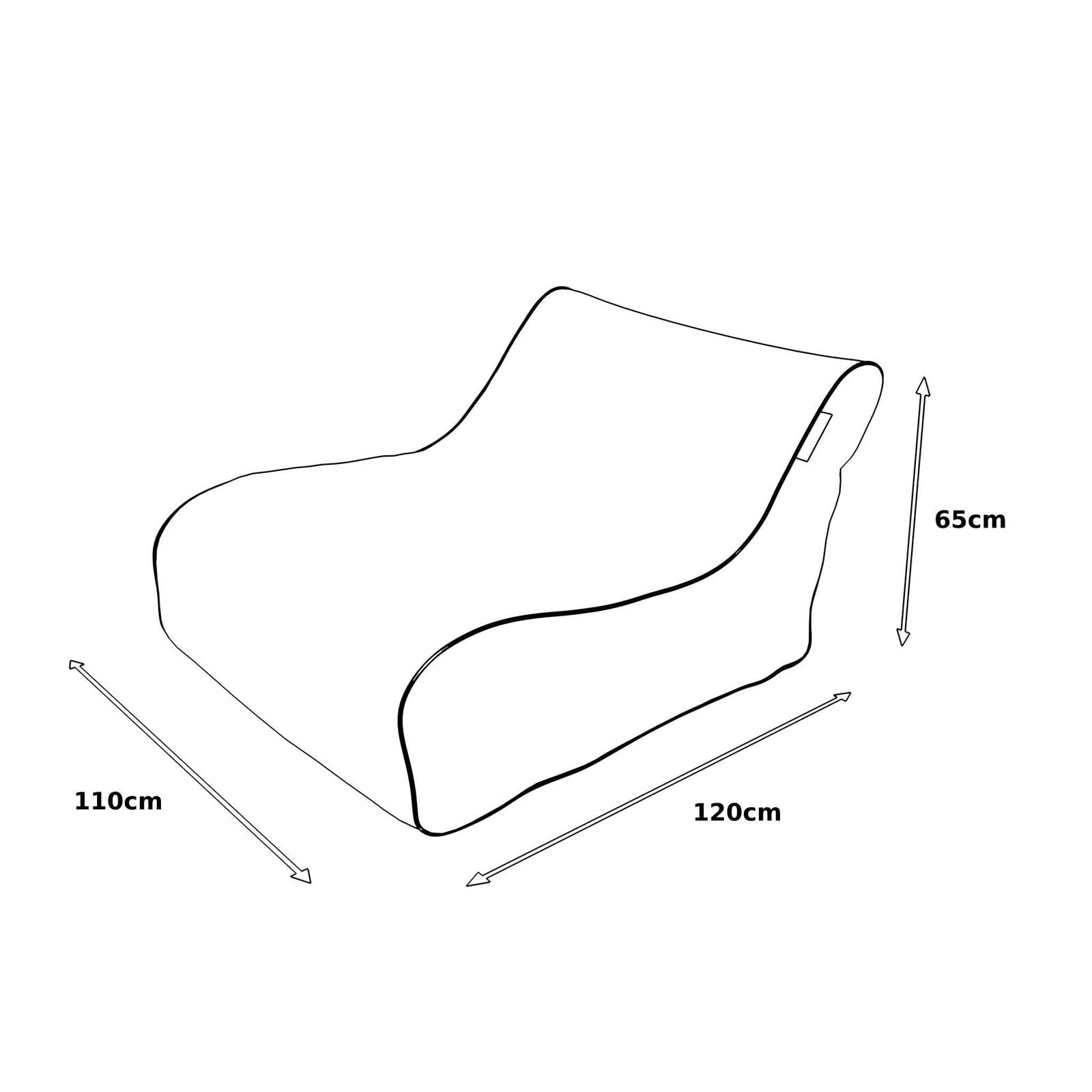 Torquay Indoor/Outdoor Bean Bag in Tweed Beige - The Furniture Shack