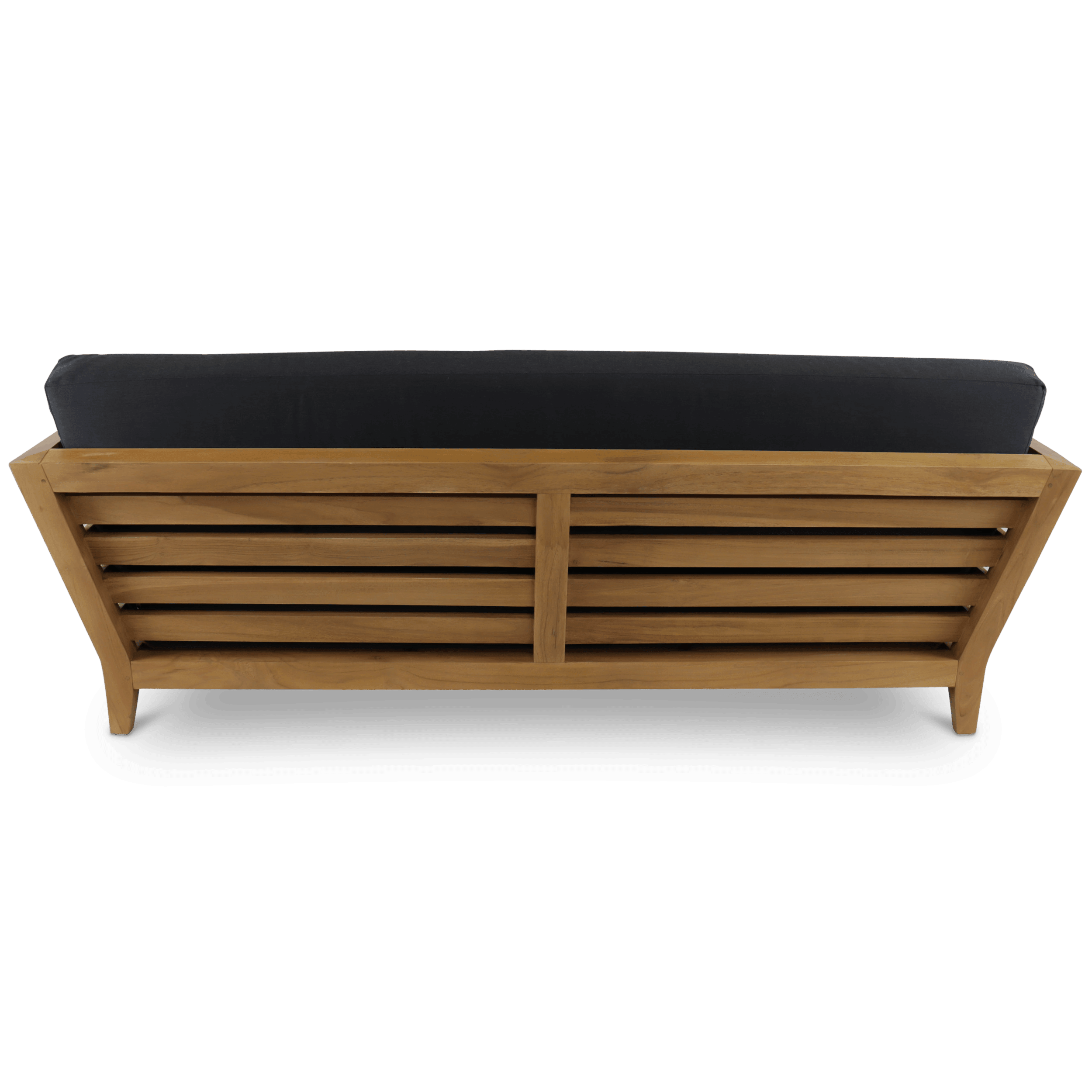 Daintree 3 Seater in Premium Natural Teak and Midnight Sunproof All Weather Fabric - The Furniture Shack