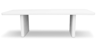 Escape Rectangle Outdoor Dining Setting in Arctic White with Aluminium Chairs