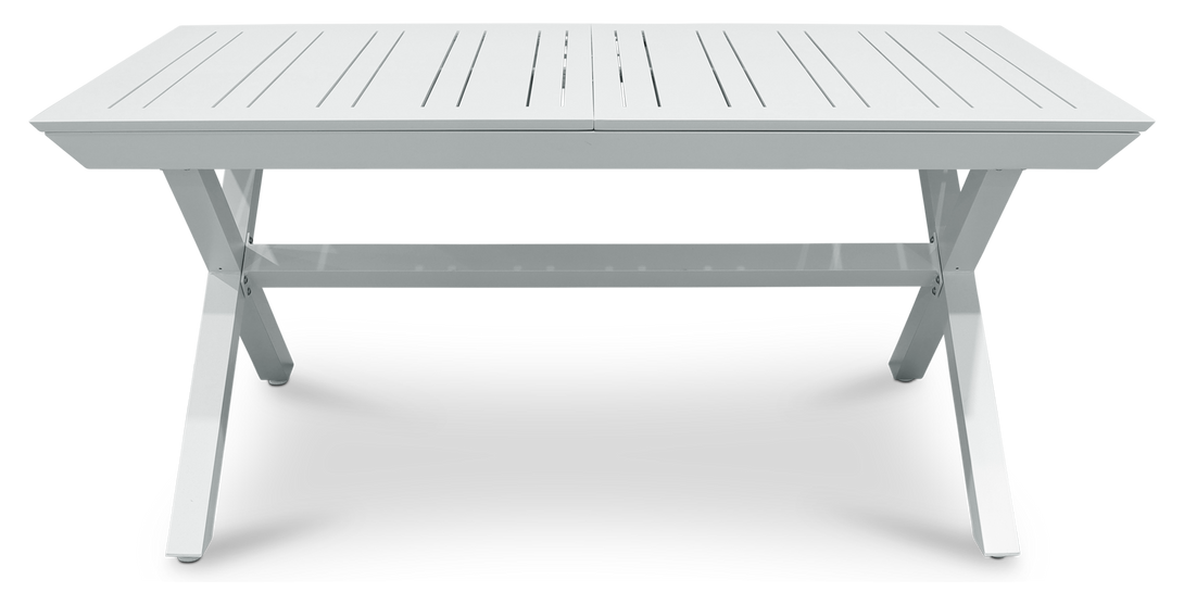 Caribbean Outdoor Extension Table in White Aluminium