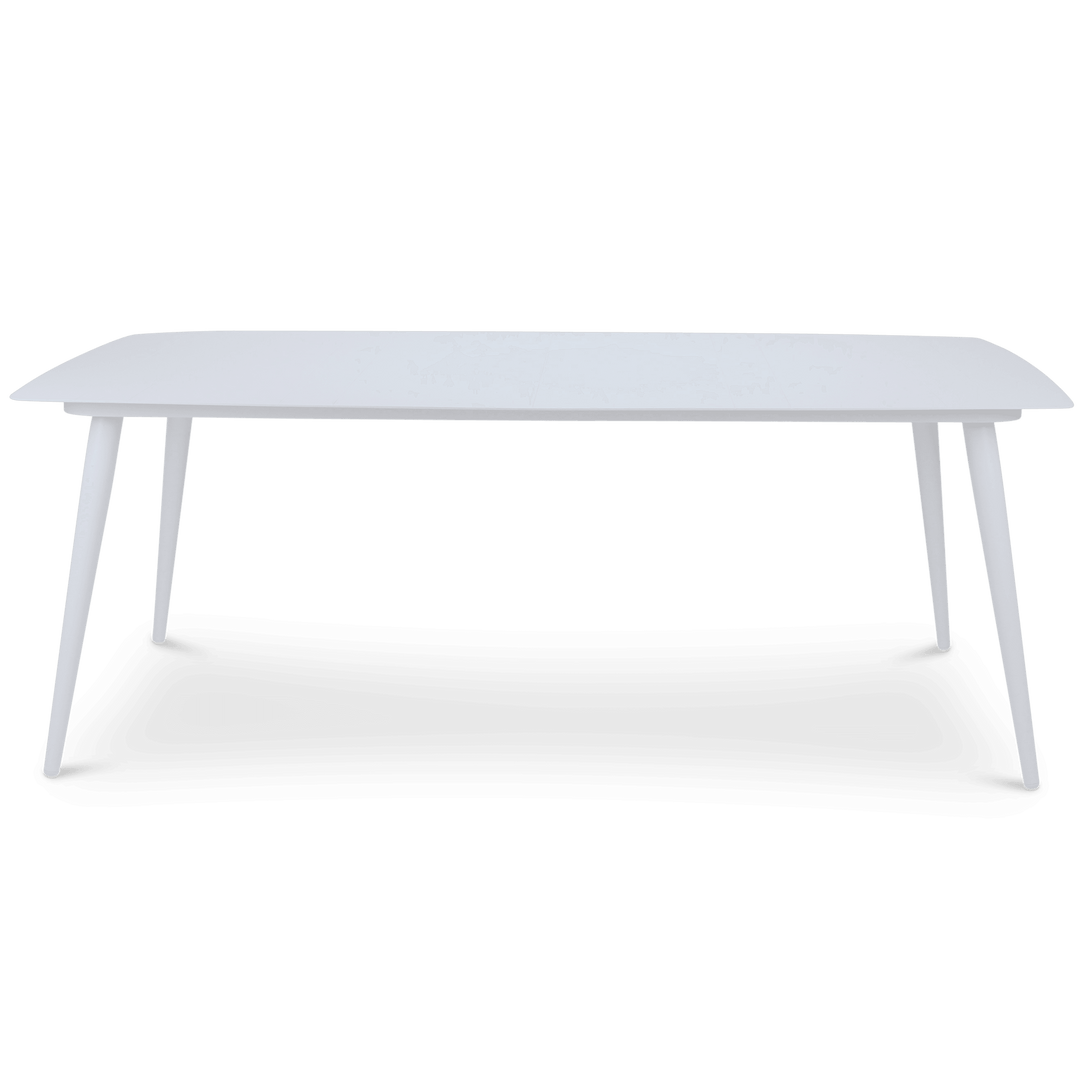 White plastic dining table deals