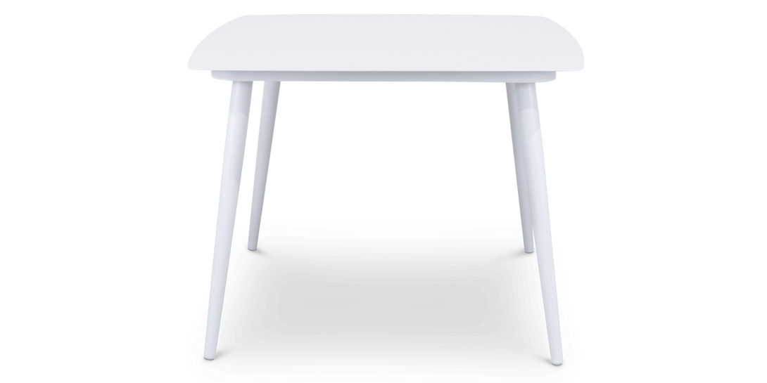 Amalfi Square 5 Piece Outdoor Setting in Arctic White with UV Plastic Outdoor Chairs (PP)