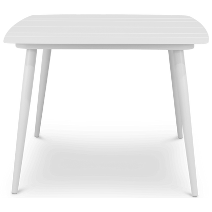 Amalfi Square Dining Table (100x100cm) in Arctic White Aluminium