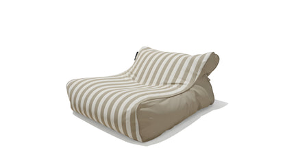 Torquay Indoor/Outdoor Bean Bag in Taupe Stripe
