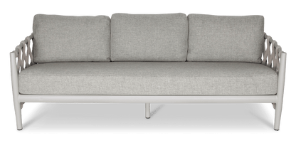 Kirra 3 Seater in Silk Beige with Smoke Olefin Cushions and Rope