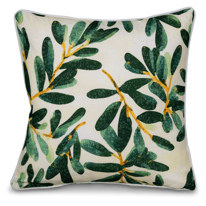 Bondi Olive Garden - 45 x 45 cm Piped Outdoor Cushion