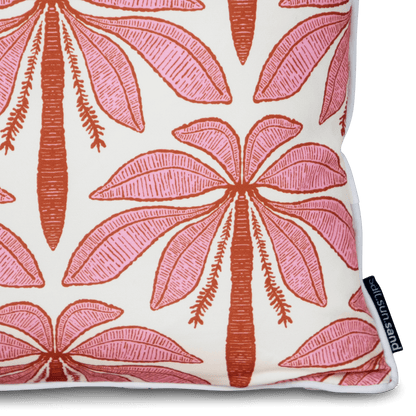 Bondi Palm Beachy - 45 x 45 cm Piped Outdoor Cushion