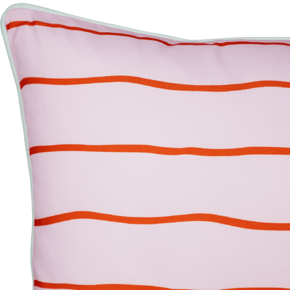 Bondi Pink Panther - 45 x 45 cm Piped Outdoor Cushion