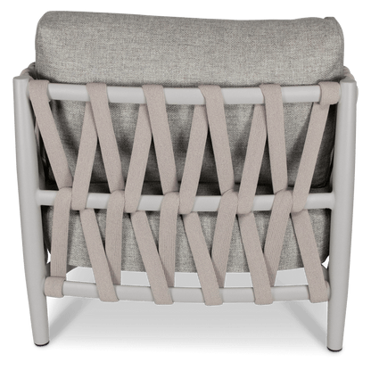 Kirra 3pc Occasional Set in Silk Beige with Smoke Olefin Cushions and Rope