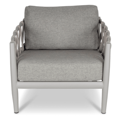 Kirra 3pc Occasional Set in Silk Beige with Smoke Olefin Cushions and Rope