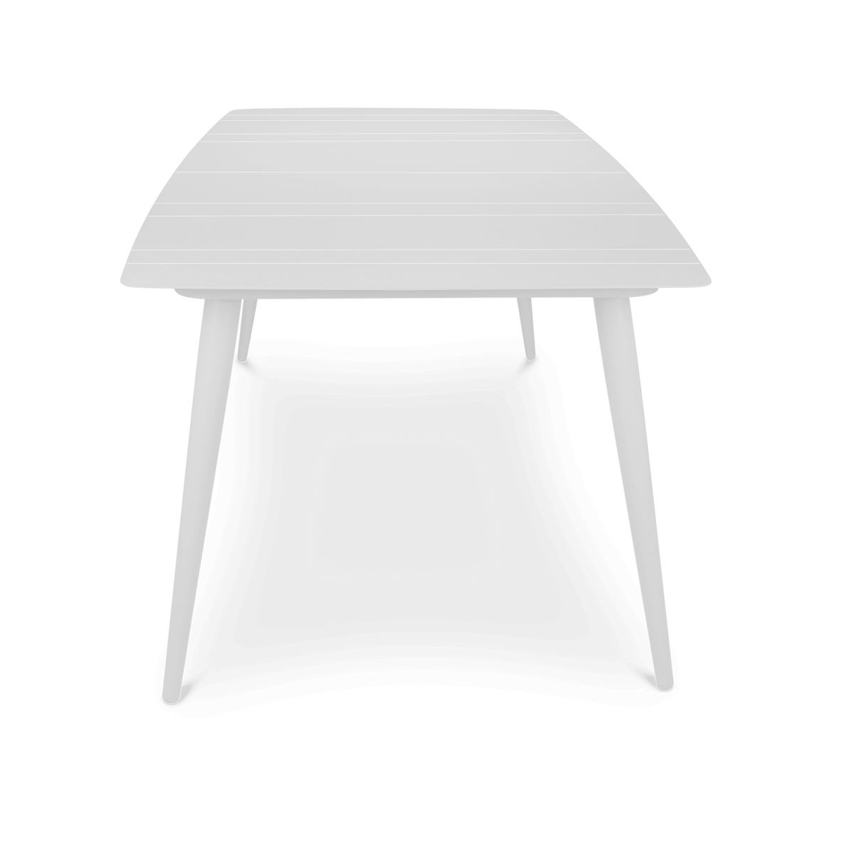 Amalfi Outdoor Rectangle Dining Table (200x100cm) in Arctic White Aluminium