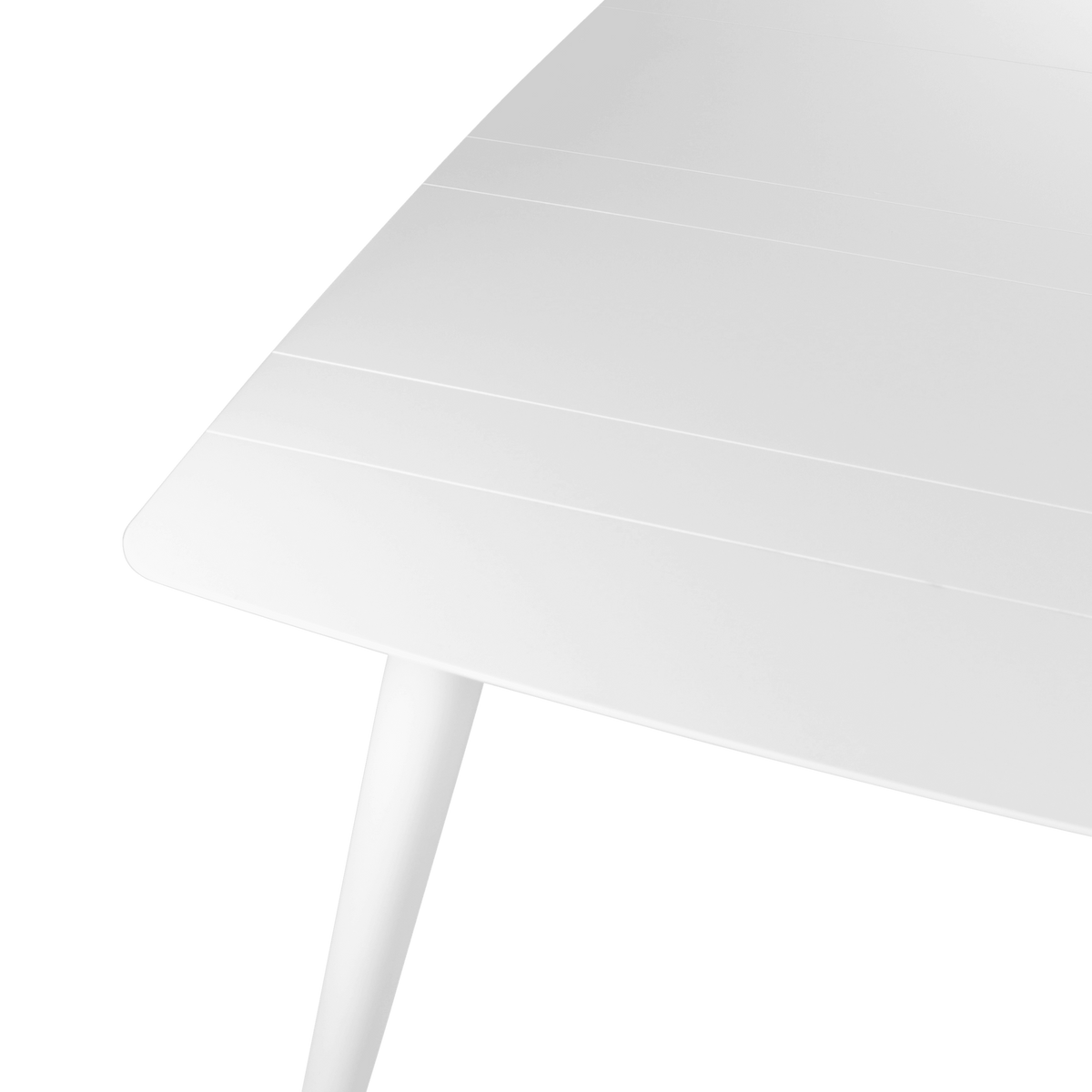 Amalfi Outdoor Rectangle Dining Table (200x100cm) in Arctic White Aluminium