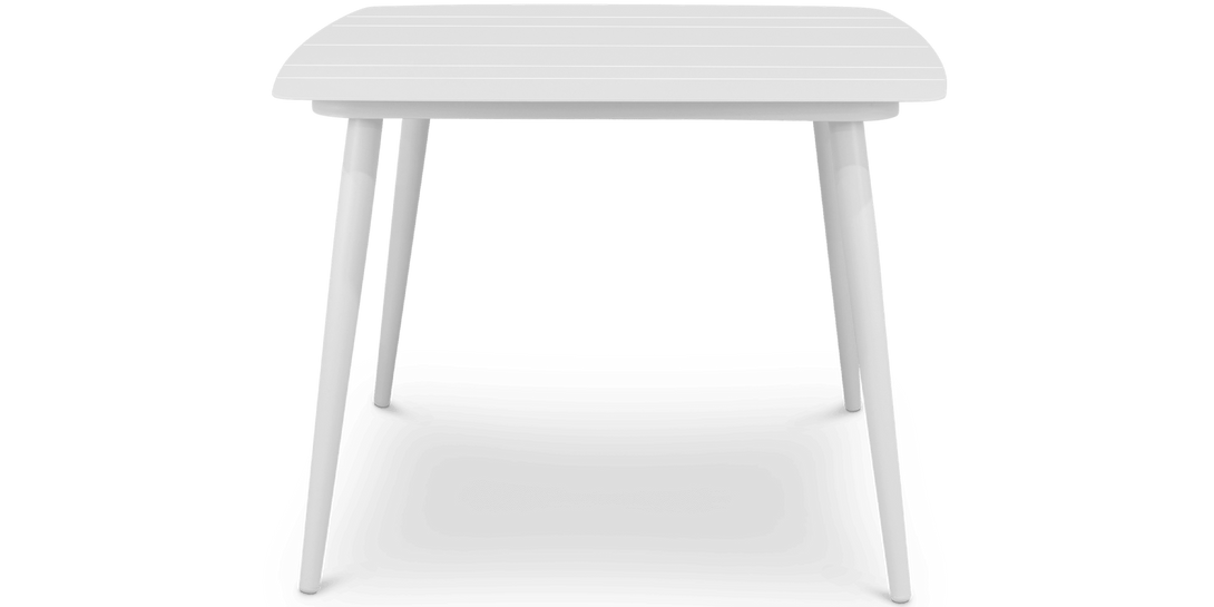 Amalfi Square 5 Piece Outdoor Setting in Arctic White with UV Plastic Outdoor Chairs (PP)
