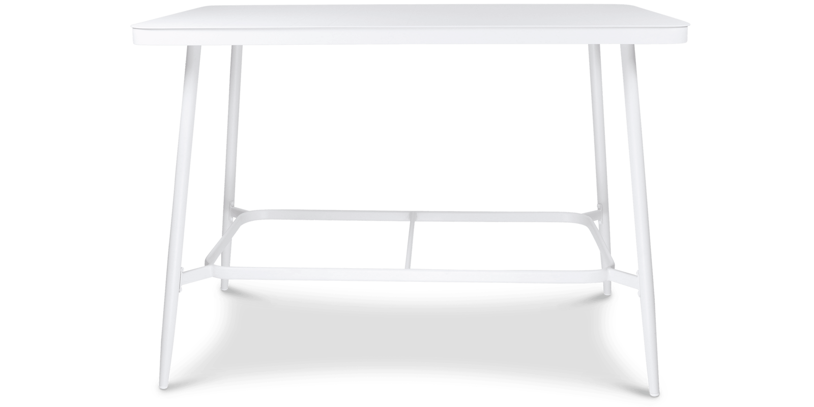 Amalfi Rectangle Bar Table in Arctic White Aluminium - The Furniture Shack