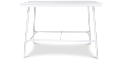 Amalfi Rectangle Bar Table in Arctic White Aluminium - The Furniture Shack