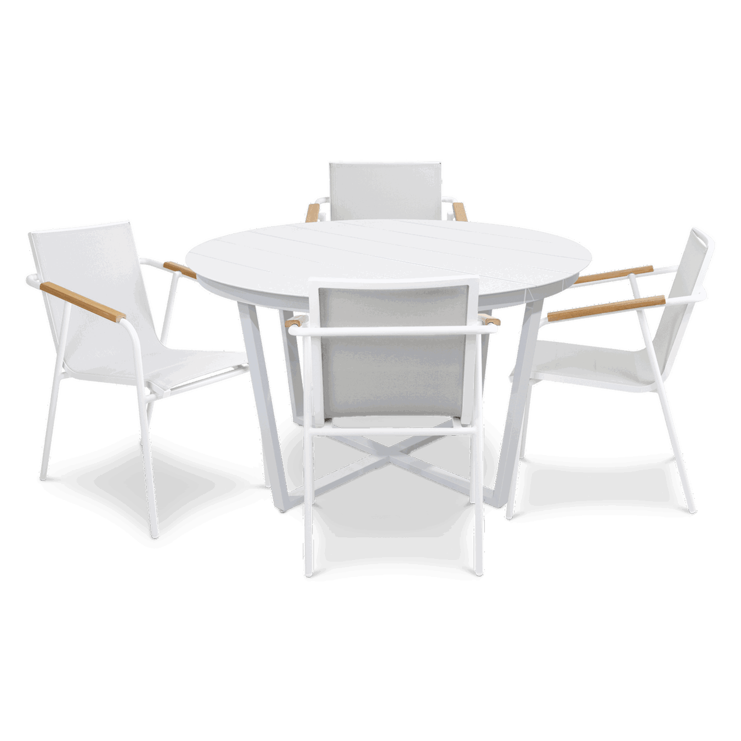 Amalfi Round 5 Piece Outdoor Setting with Aluminium Chairs