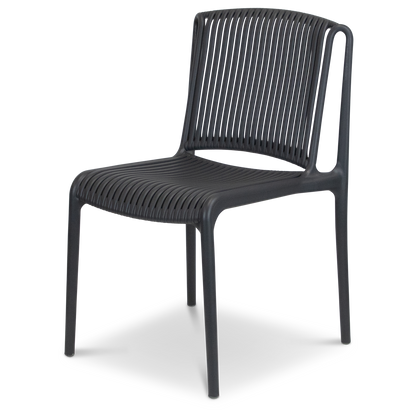 Amalfi Round 5 Piece Outdoor Setting with Polypropylene Chairs - The Furniture Shack